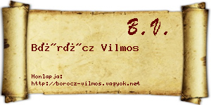 Böröcz Vilmos névjegykártya