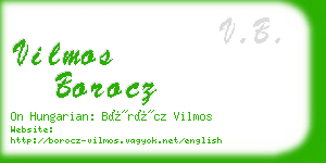 vilmos borocz business card